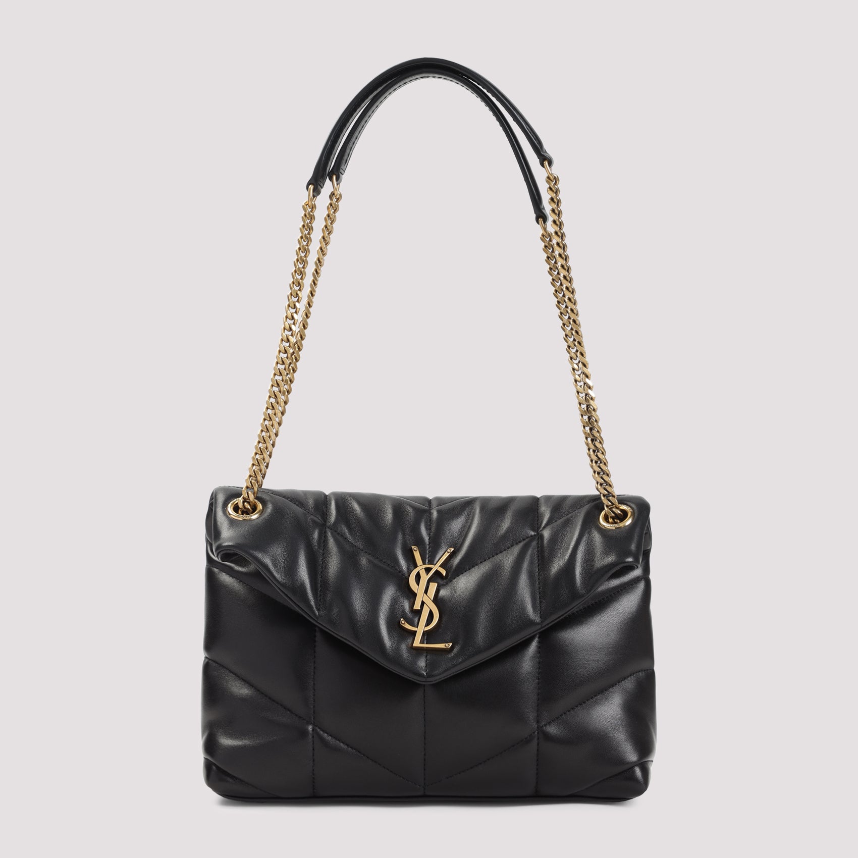 Puffer Small Handbag Black Matelasse` Nappa Leather Bag