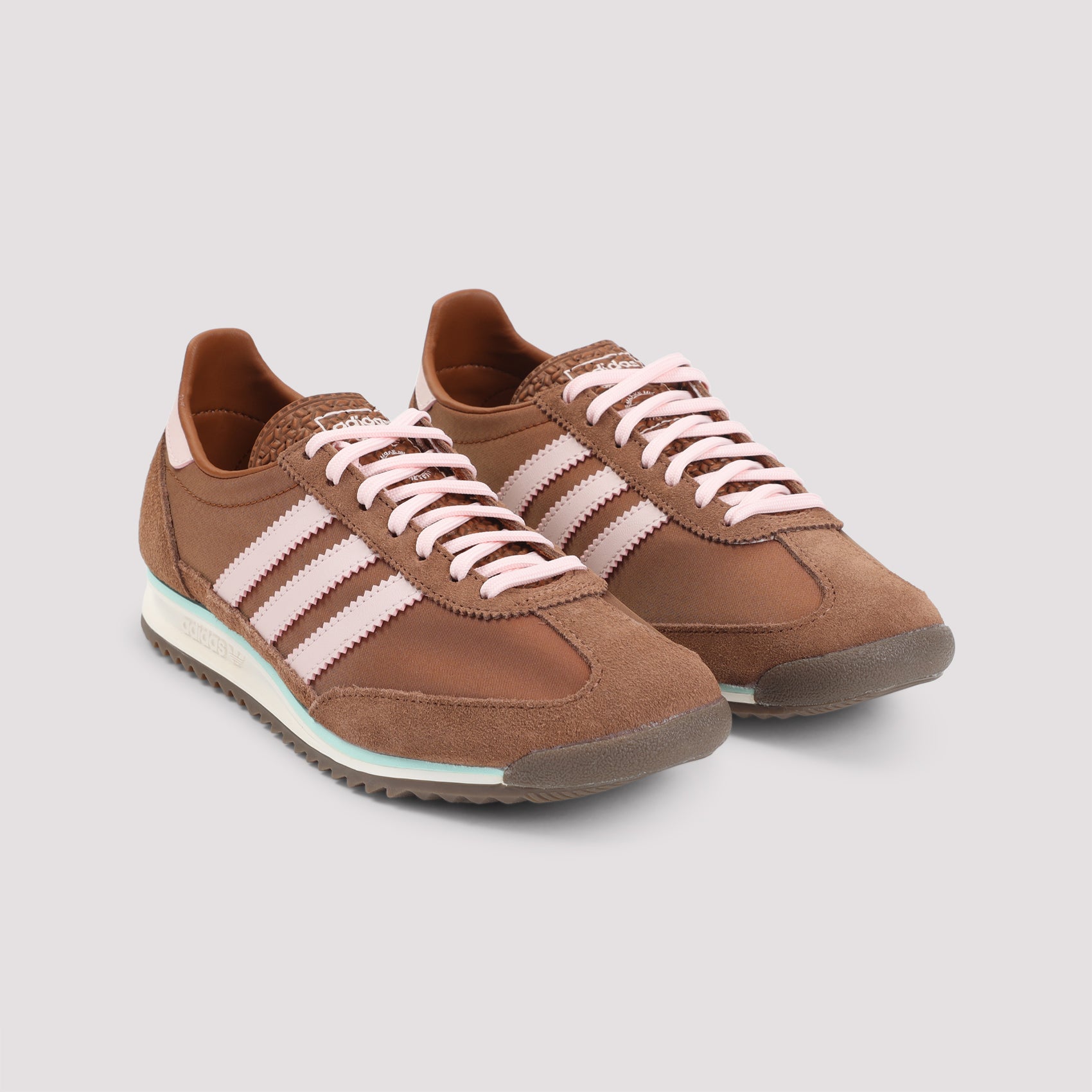 Sl 72 Og Sneakers Brown Suede Leather Textile Rubber