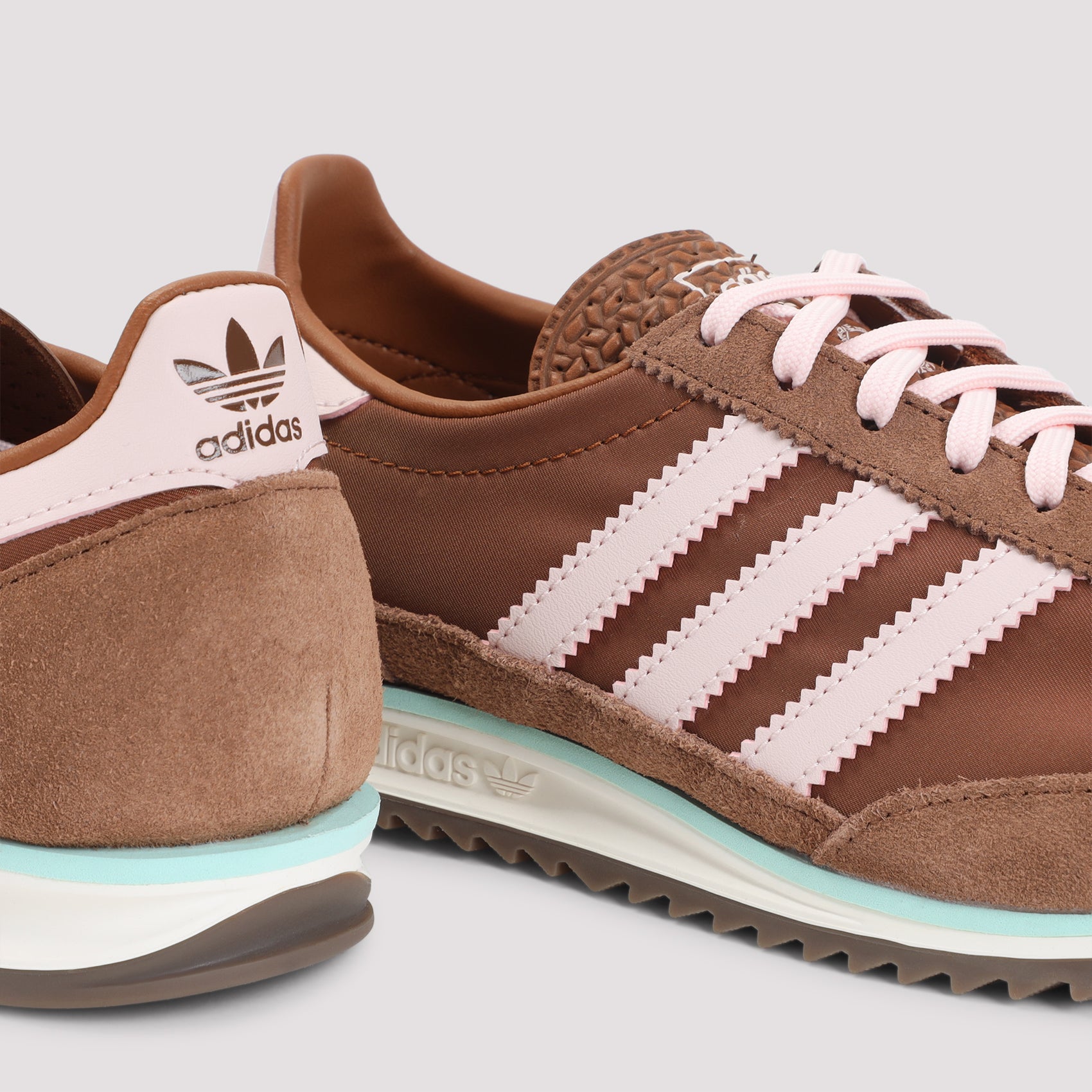 Sl 72 Og Sneakers Brown Suede Leather Textile Rubber
