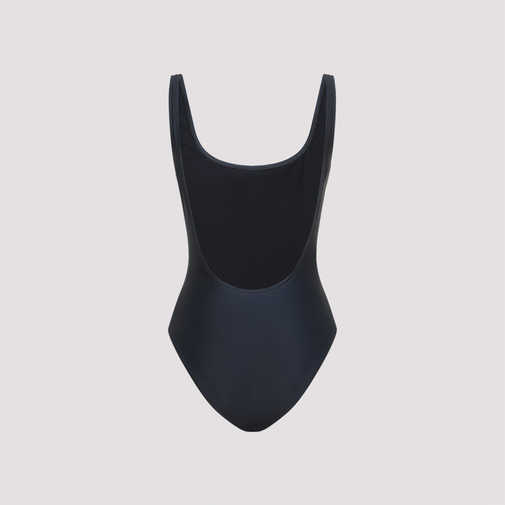 One Piece Swimwear Black Polyester Elastane