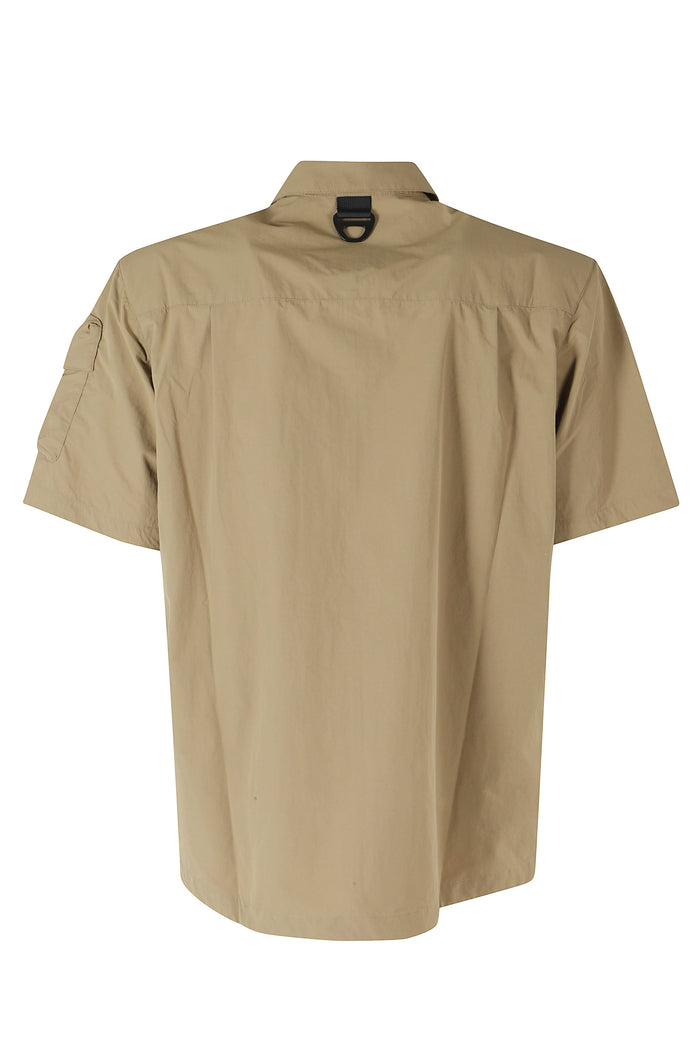 Hybrid Utility Shirt Short Sleeves Brown Poliammide Giacca