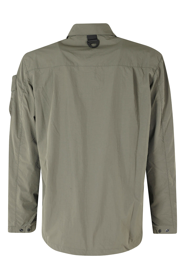 Hybrid Utility Shirt Long Sleeves Green Poliammide Giacca