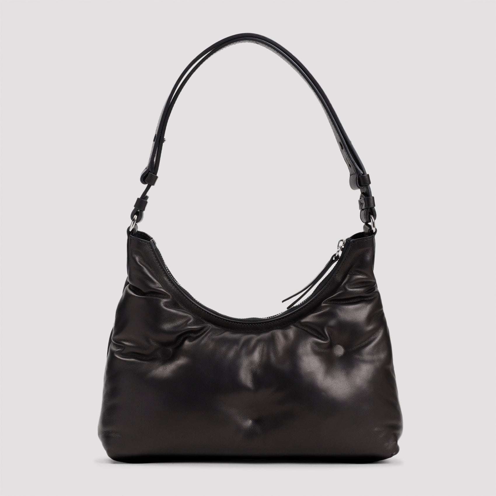 Glam Slam Small Hobo Bag Black Lamb Leather