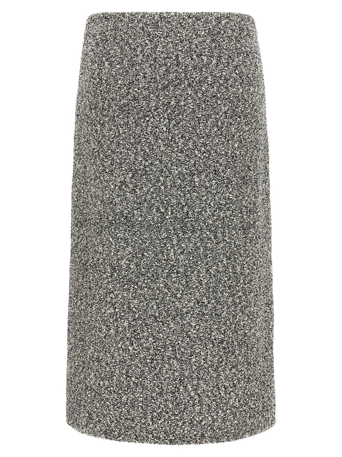 Tweed skirt Black Polyamide