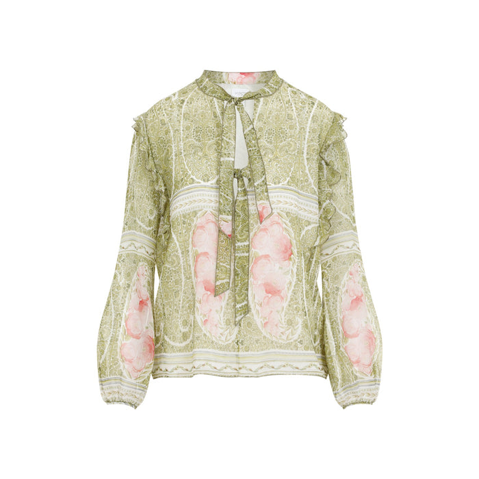 Blouse Green Silk
