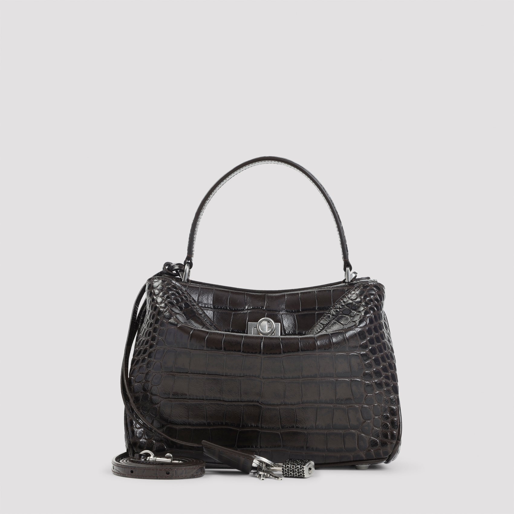 Rodeo Top Handle Handbag Brown Leather Bag