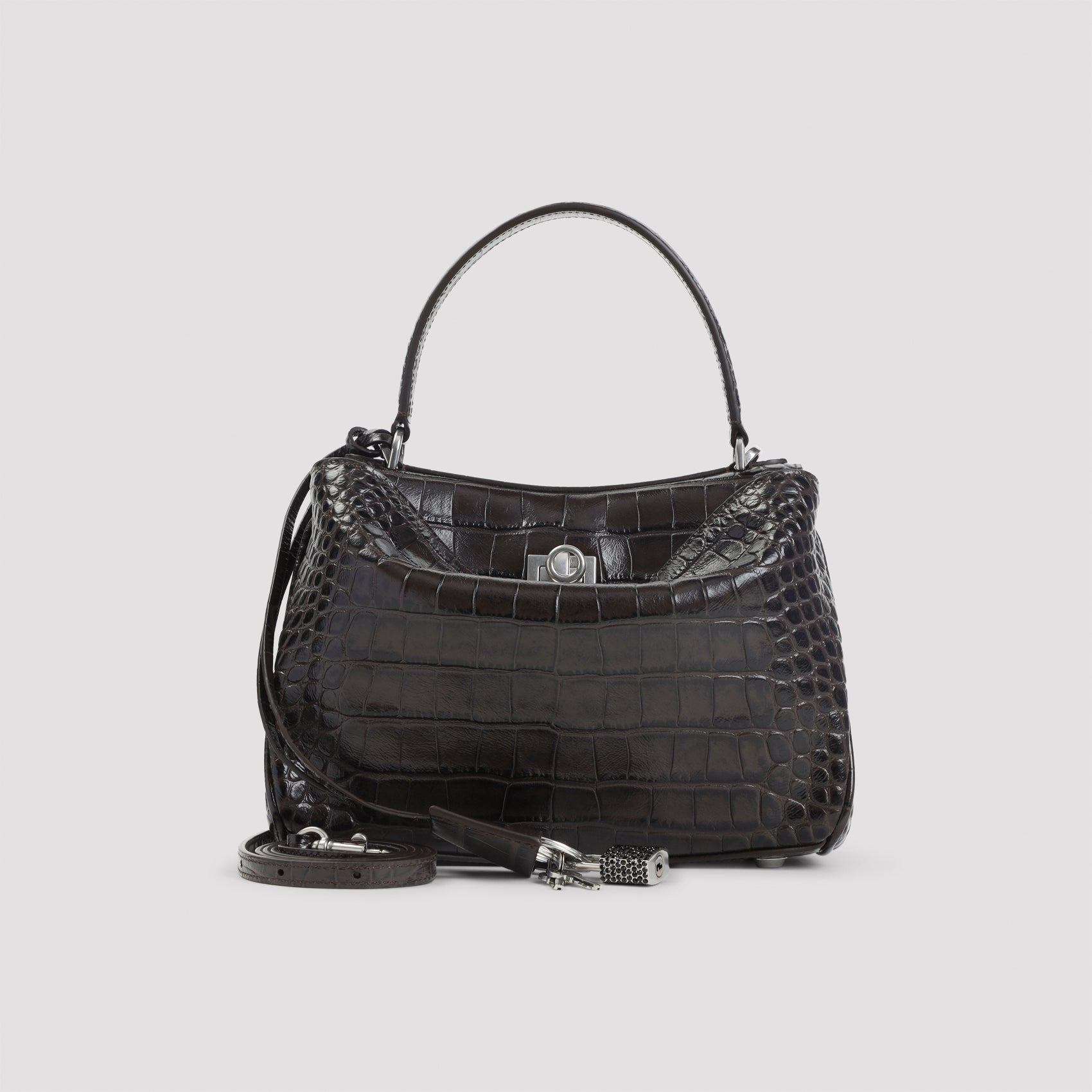 Rodeo Top Handle Handbag Brown Leather Bag