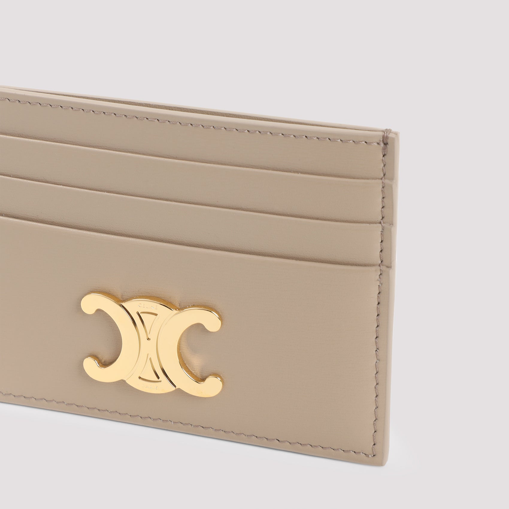 Triomphe Card Holder Nude & Neutrals Calfskin Smallleathergoods
