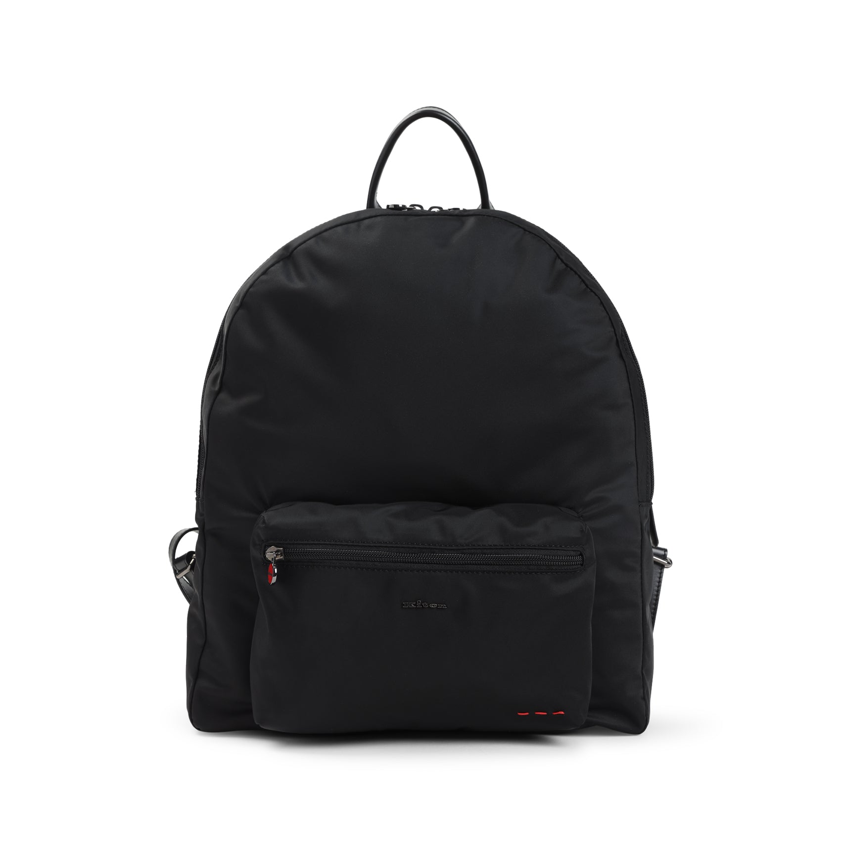 Polyamide Backpack Black Calf Leather Bag