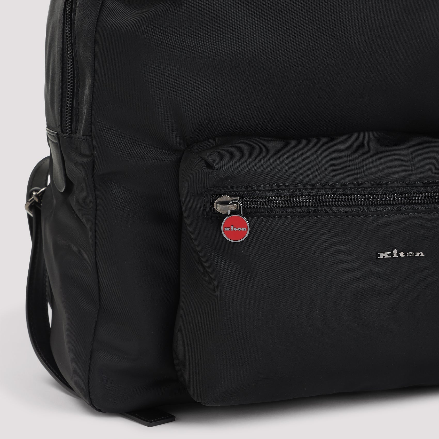 Polyamide Backpack Black Calf Leather Bag