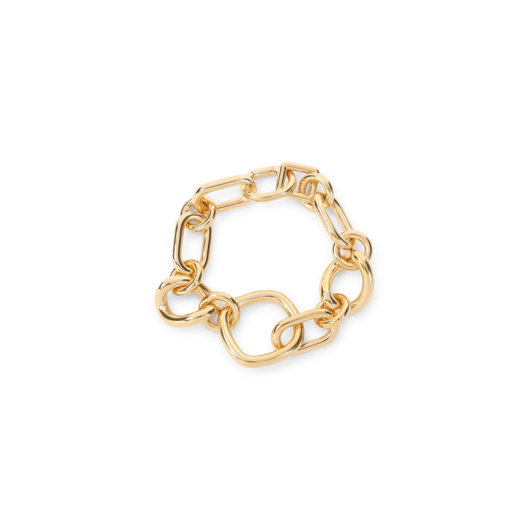 Modern Thin Gourmette Bracelet Metallic Brass Jewellery