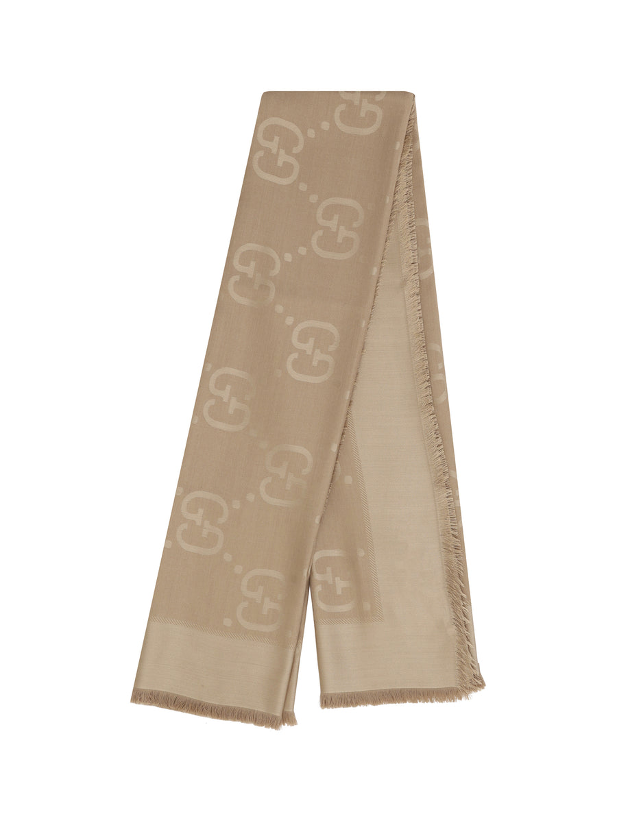 Scarf Wool And Silk — Camel (ovis Aries)