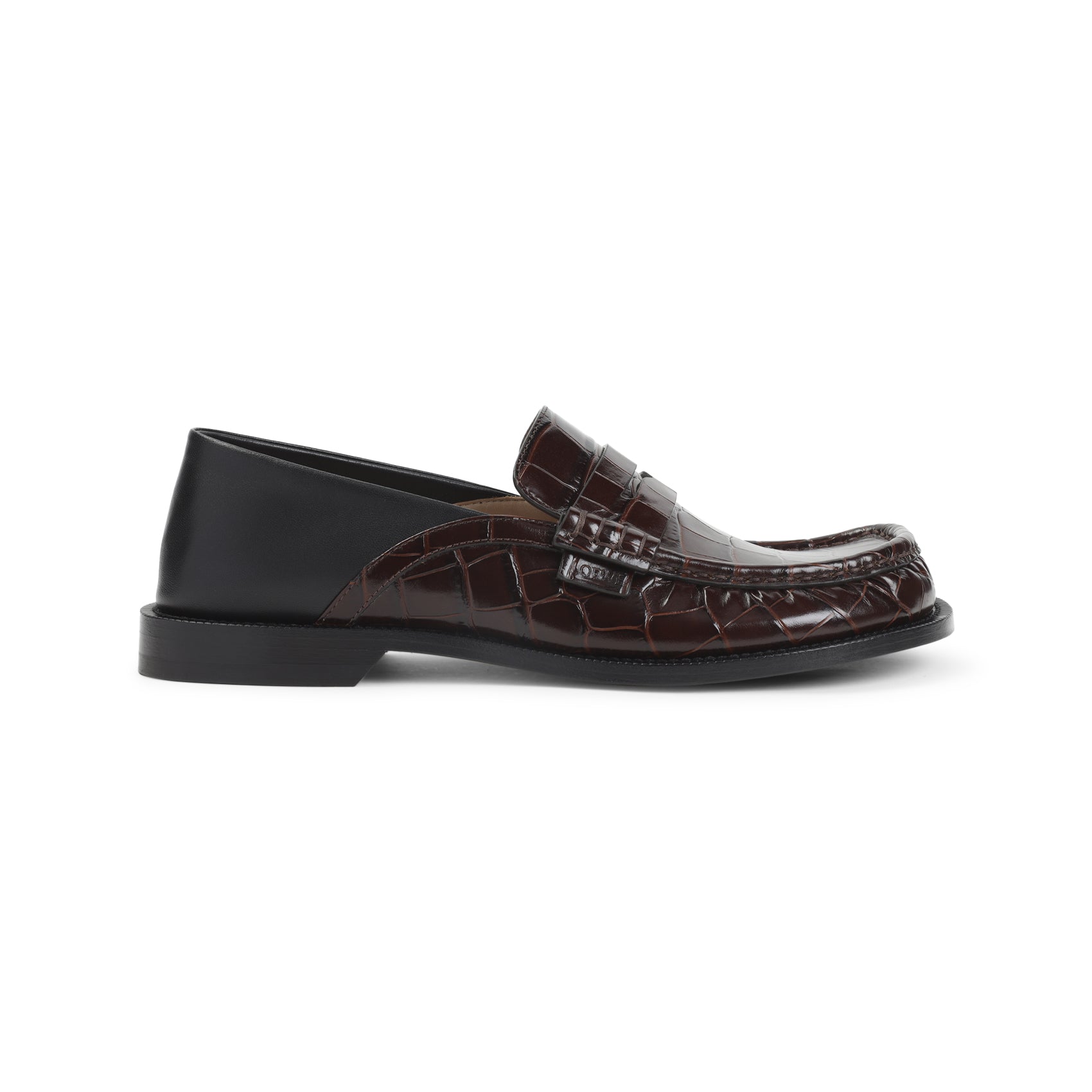 Campo Flap Back Loafers Brown Calf Skin Lambskin Shoe