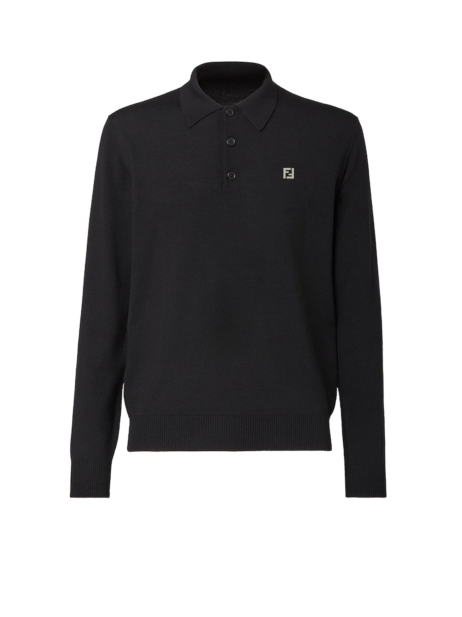 Fendi T-Shirts And Polos Black Lana Vergine
