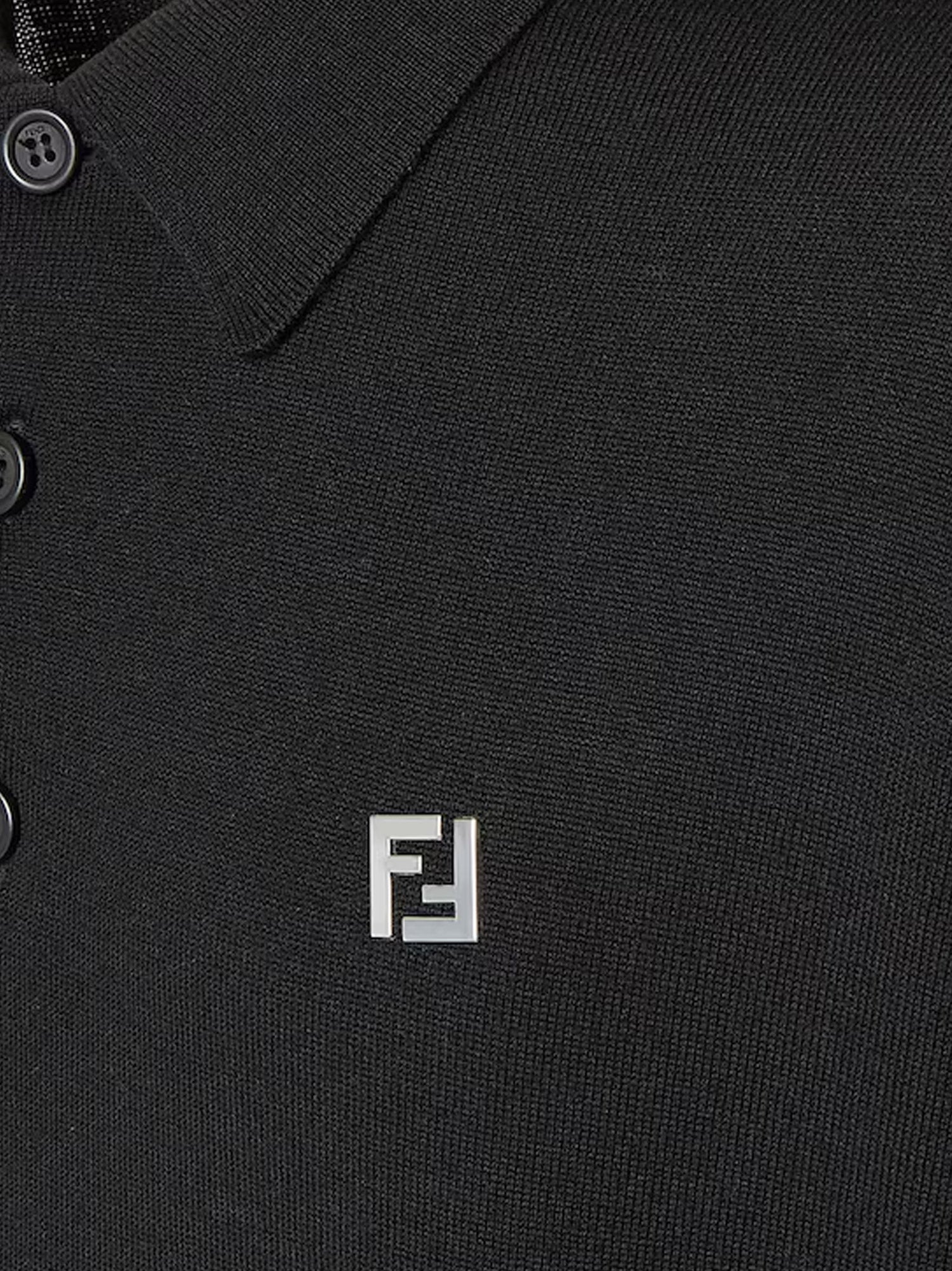 Fendi T-Shirts And Polos Black Lana Vergine