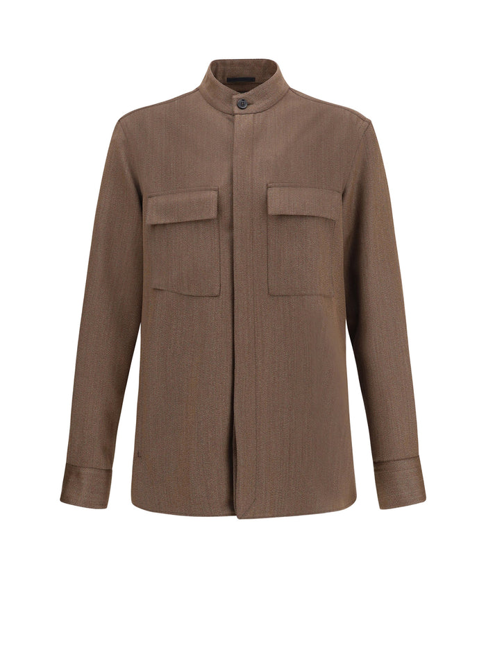 Zegna Shirts Brown Lana