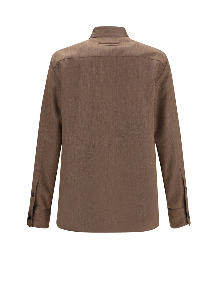 Zegna Shirts Brown Lana