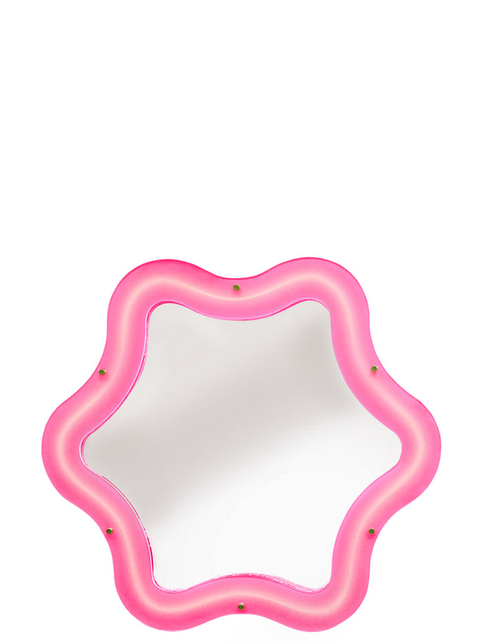 Supercurve Mirror Tiny Flower Pink Decorative Accessories