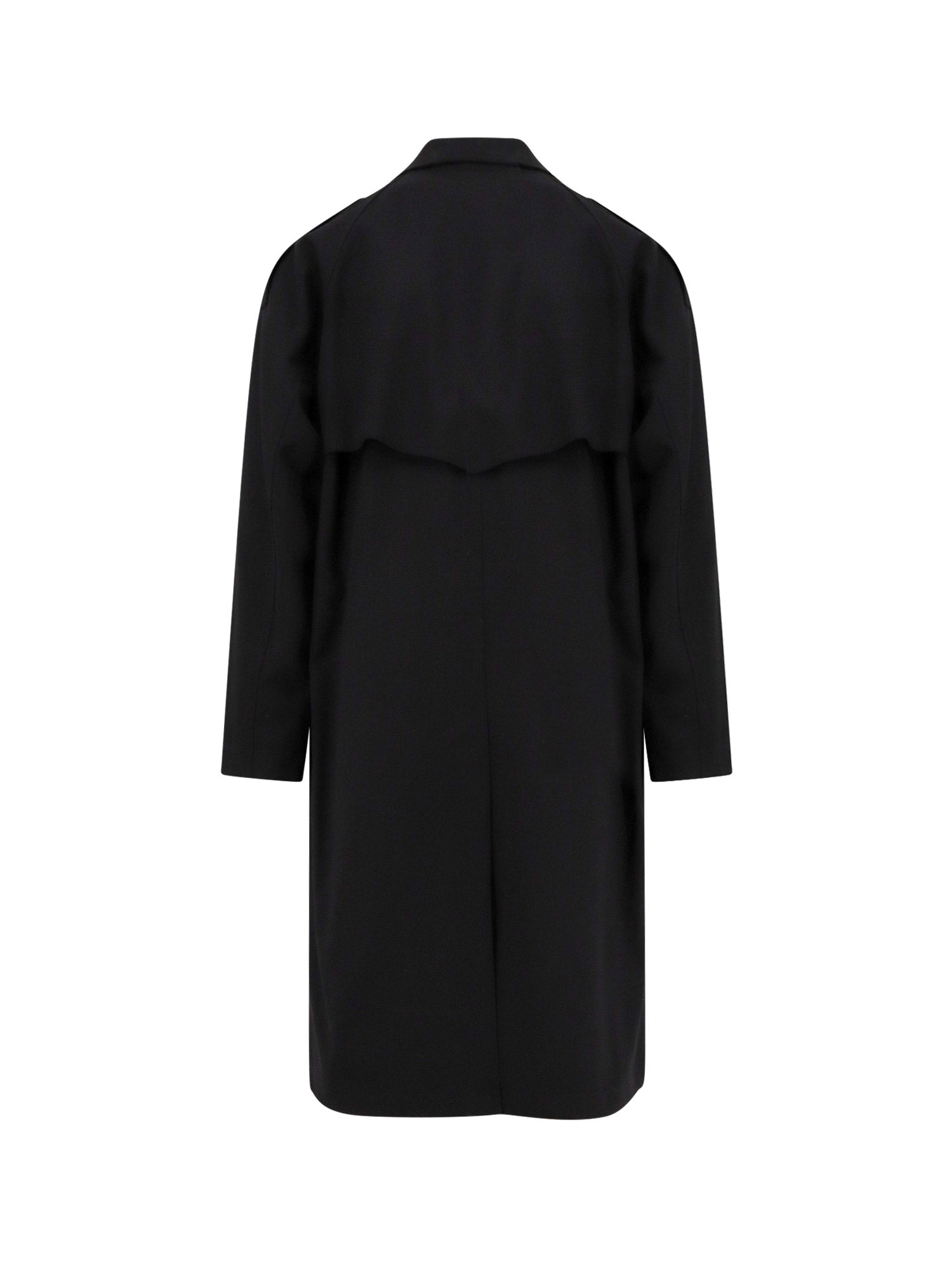 Paltò Coats Black Lana Poliestere