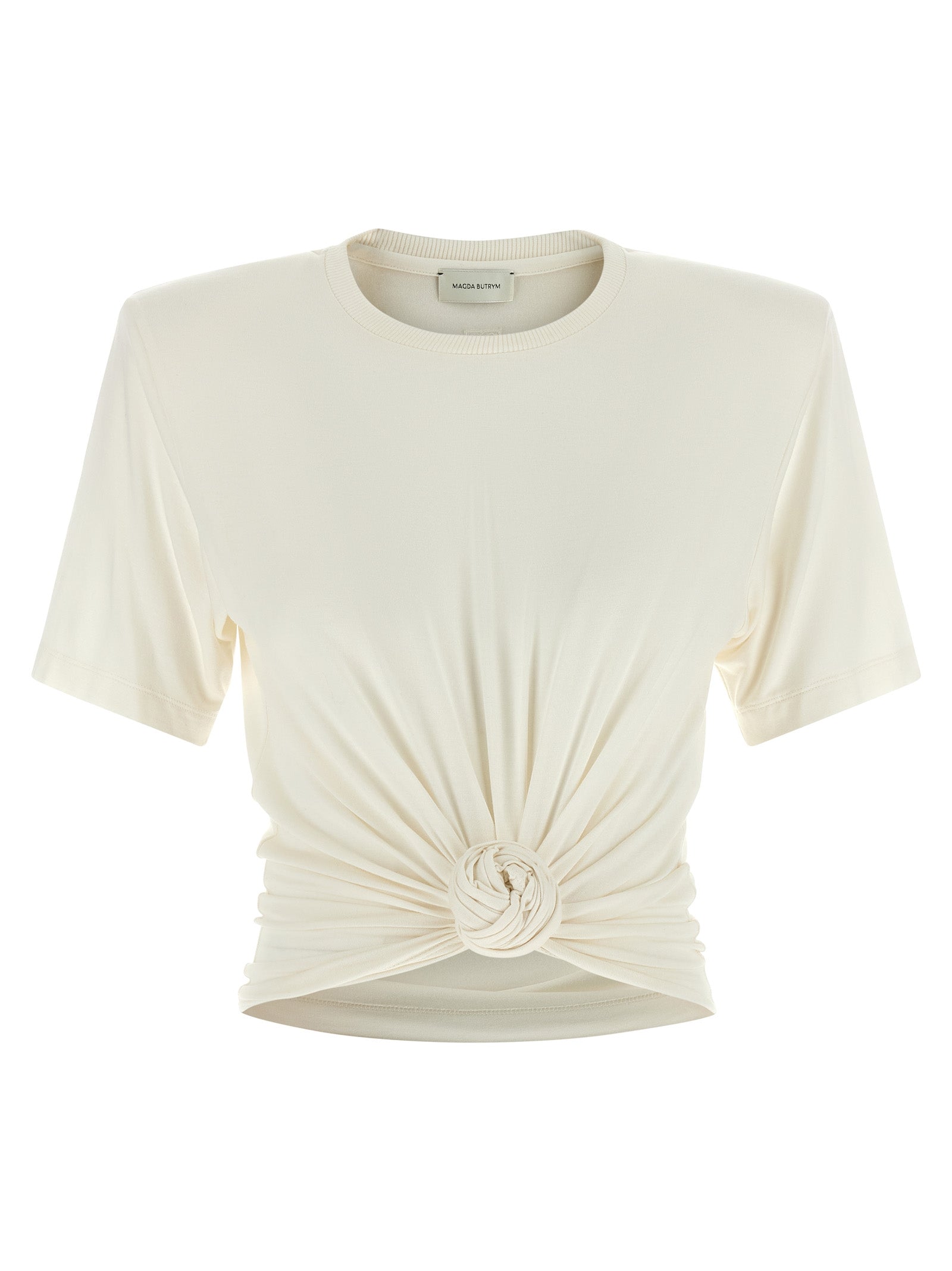 01 T-Shirt White Crulose Elastane