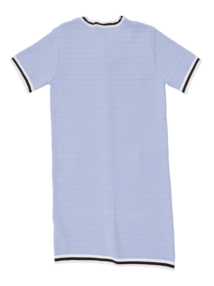 Knit Dress Blue Cotton