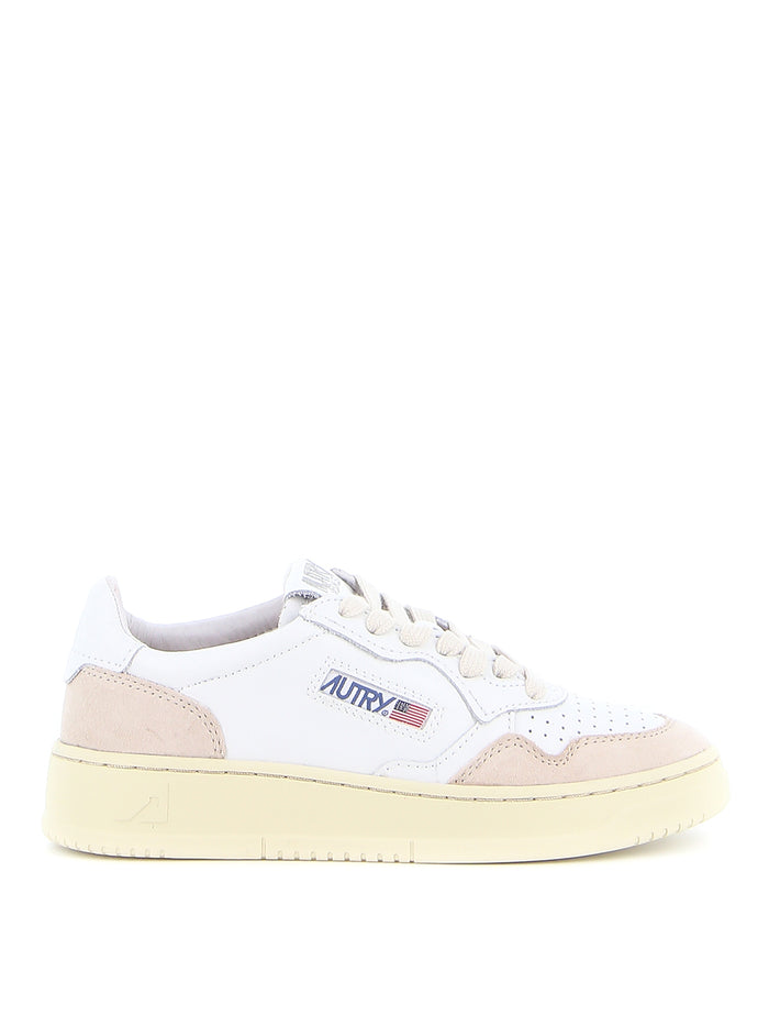 Medalist Low Man Leat Suede White Shoe