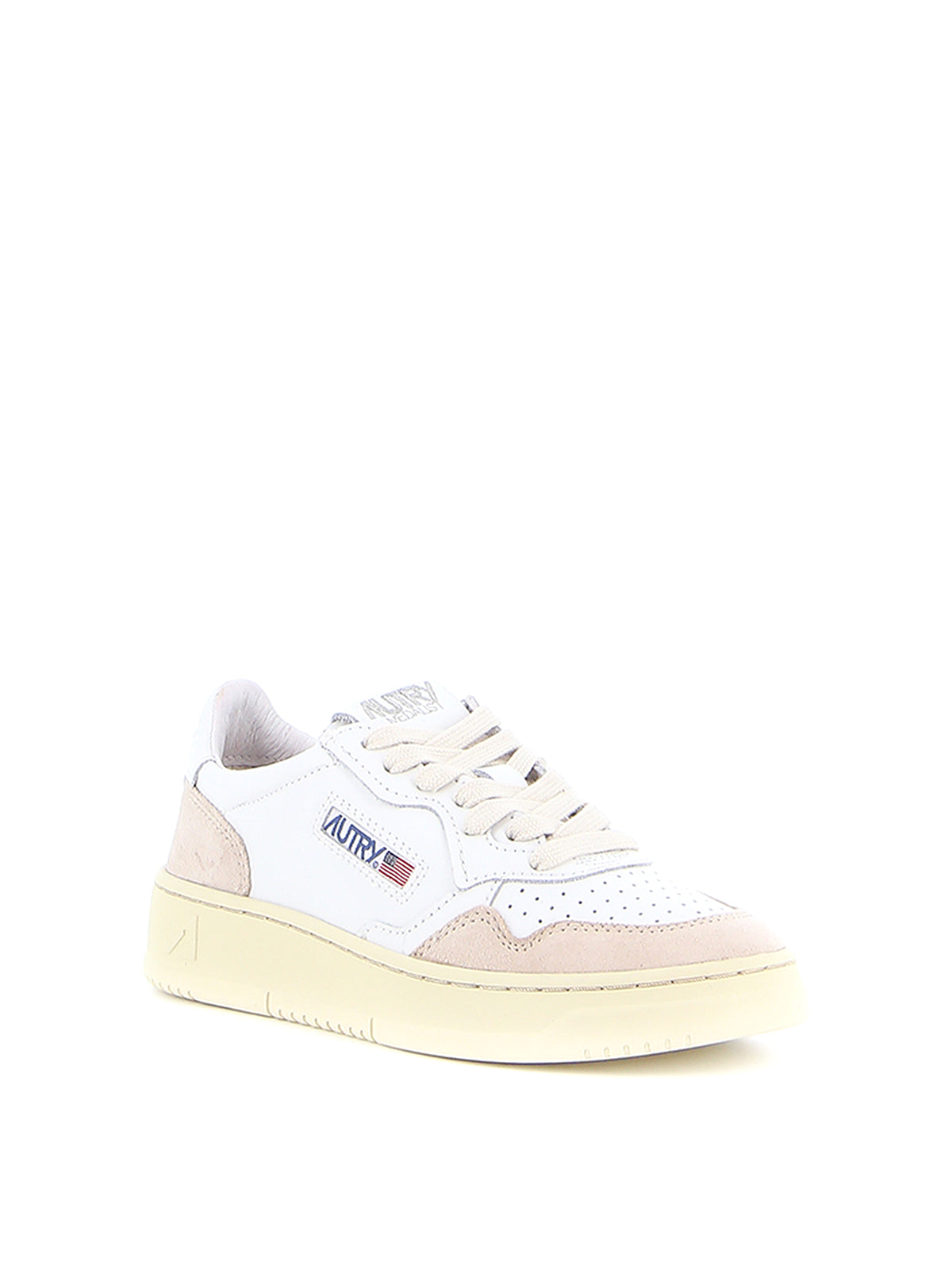 Medalist Low Man Leat Suede White Shoe