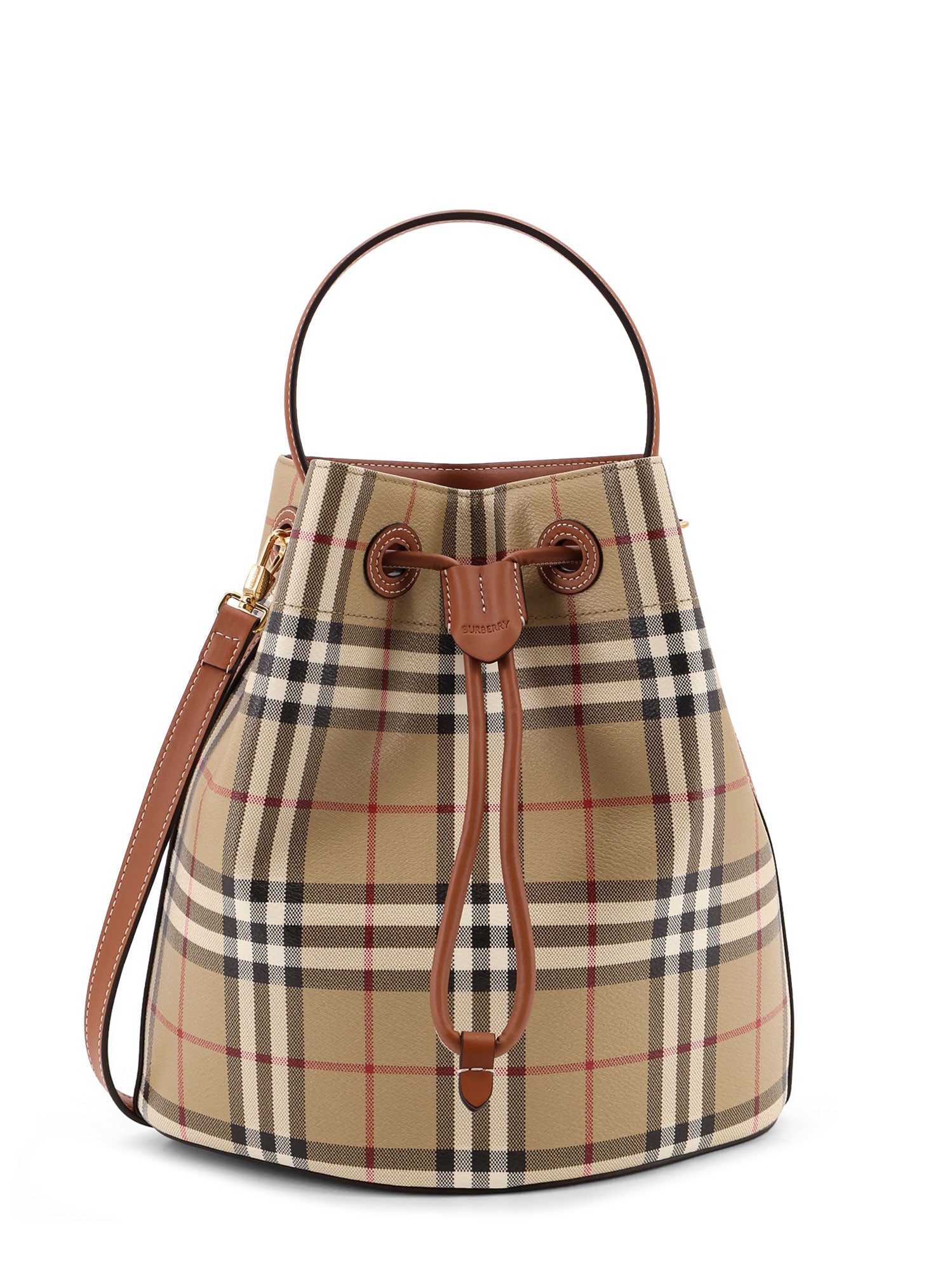Burberry Bags Vntg Chk Briar Brown Poliuretano