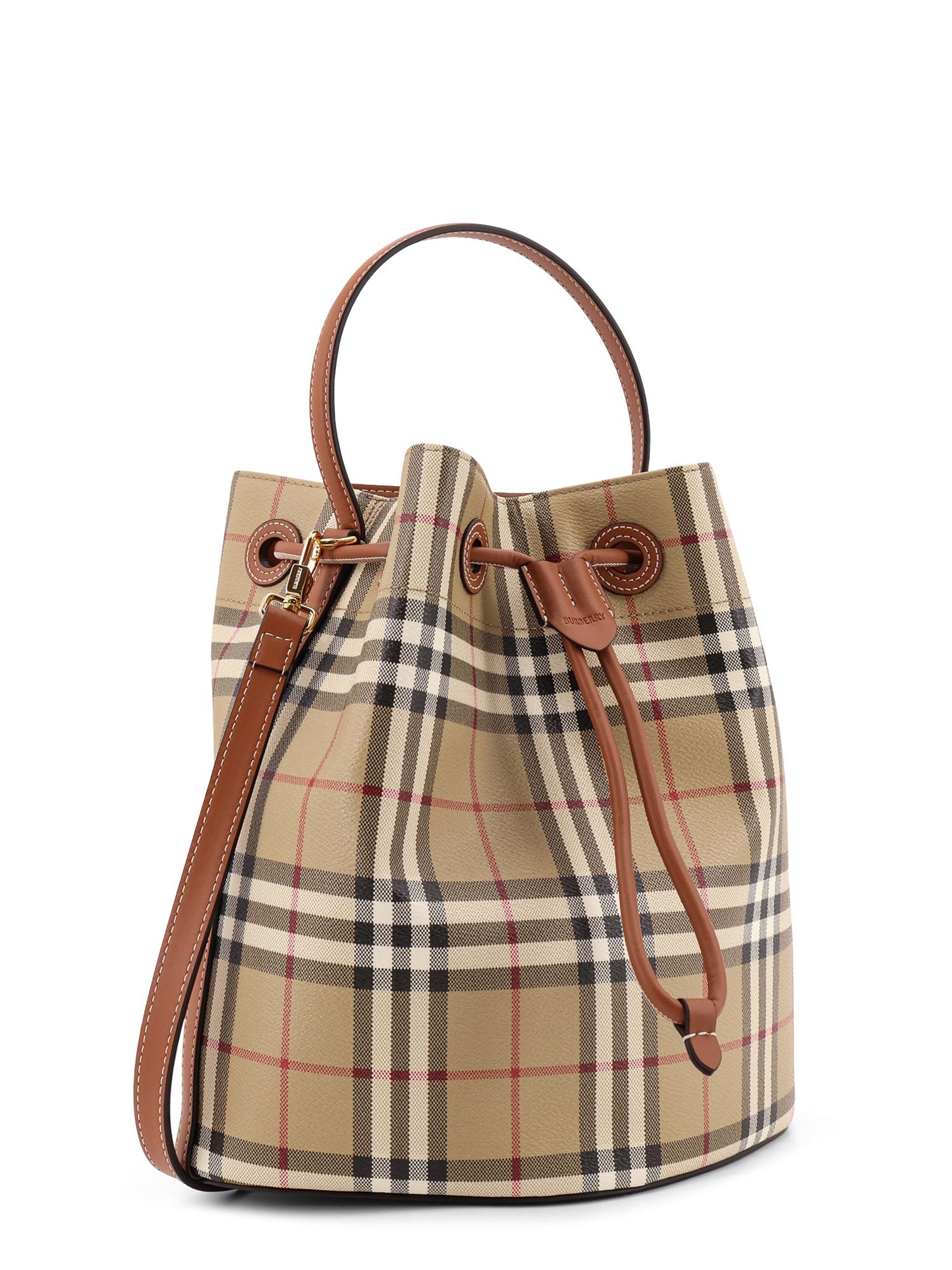 Burberry Bags Vntg Chk Briar Brown Poliuretano