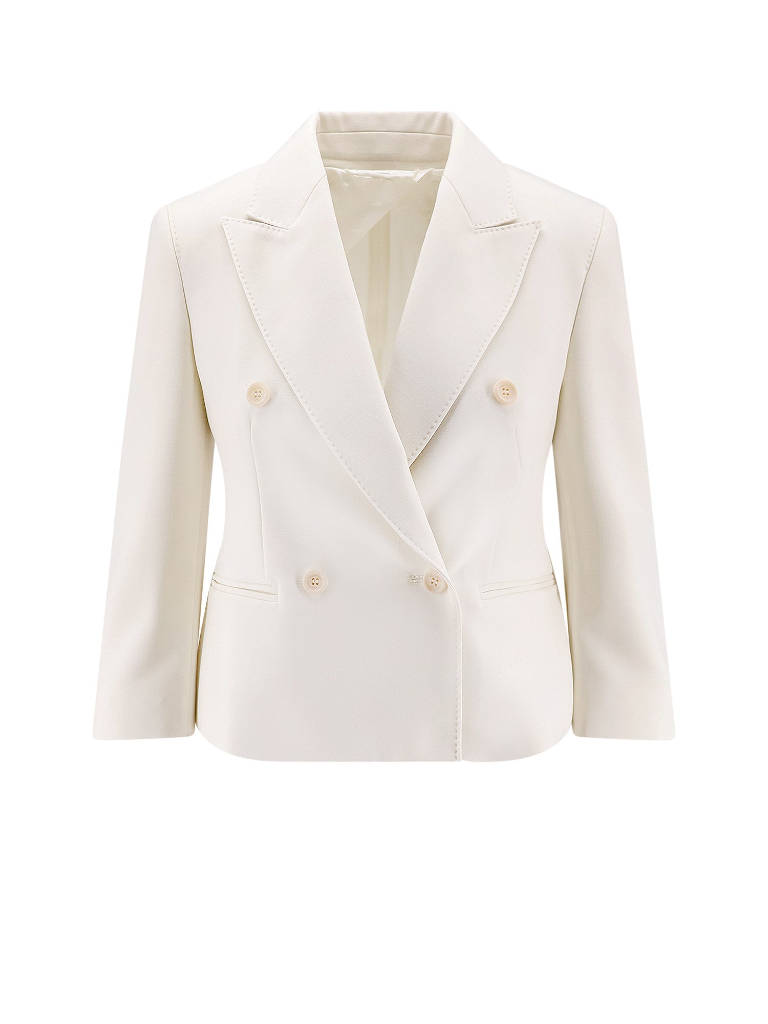 Max Mara Clothing Bianco Avorio Lana Vergine Elastan