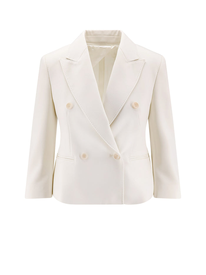 Max Mara Clothing Bianco Avorio Lana Vergine Elastan