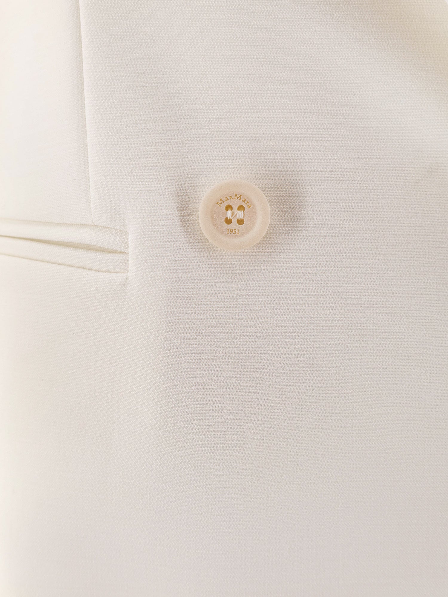 Max Mara Clothing Bianco Avorio Lana Vergine Elastan