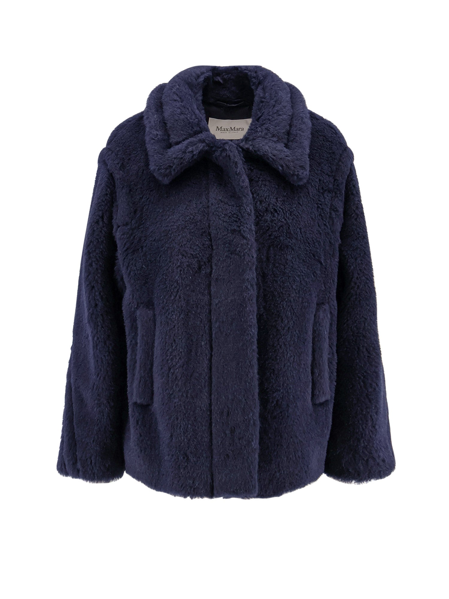 Max Mara Jackets Blu Marino Alpaca Lana Seta