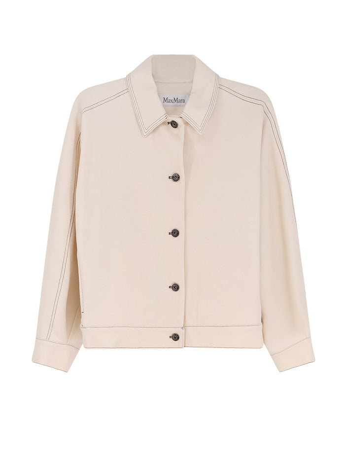 Max Mara Jackets Ivory Cotone Poliestere Elastan