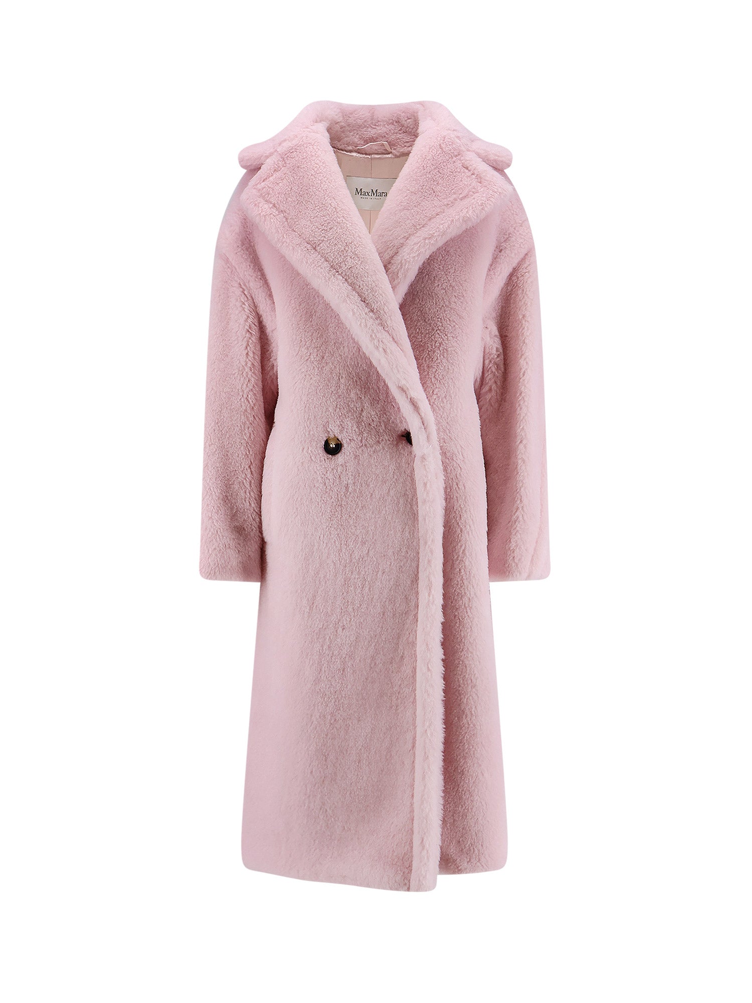Max Mara Coats Pink Alpaca Lana Seta