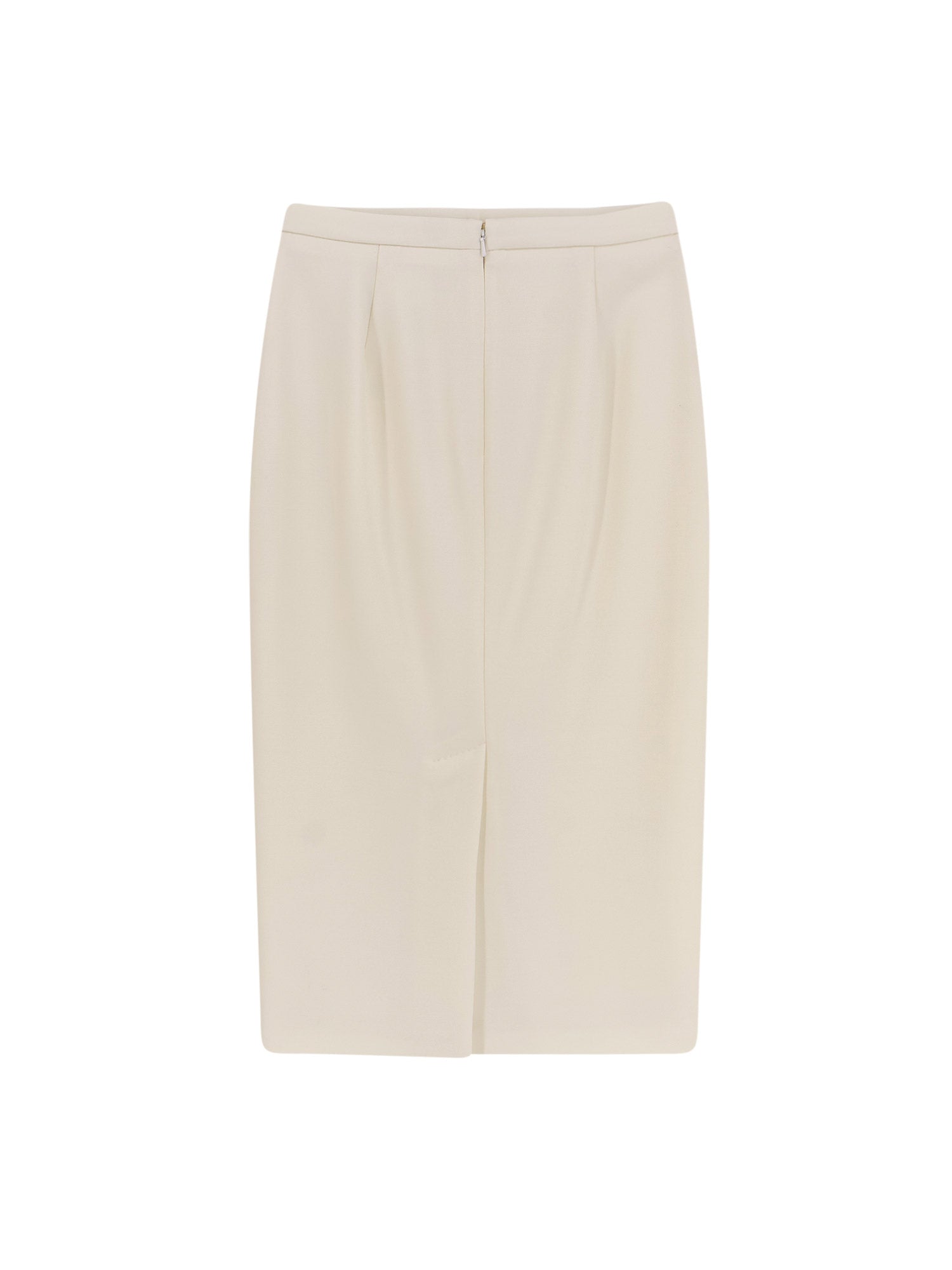 Max Mara Skirts Bianco Avorio Lana Vergine Elastan