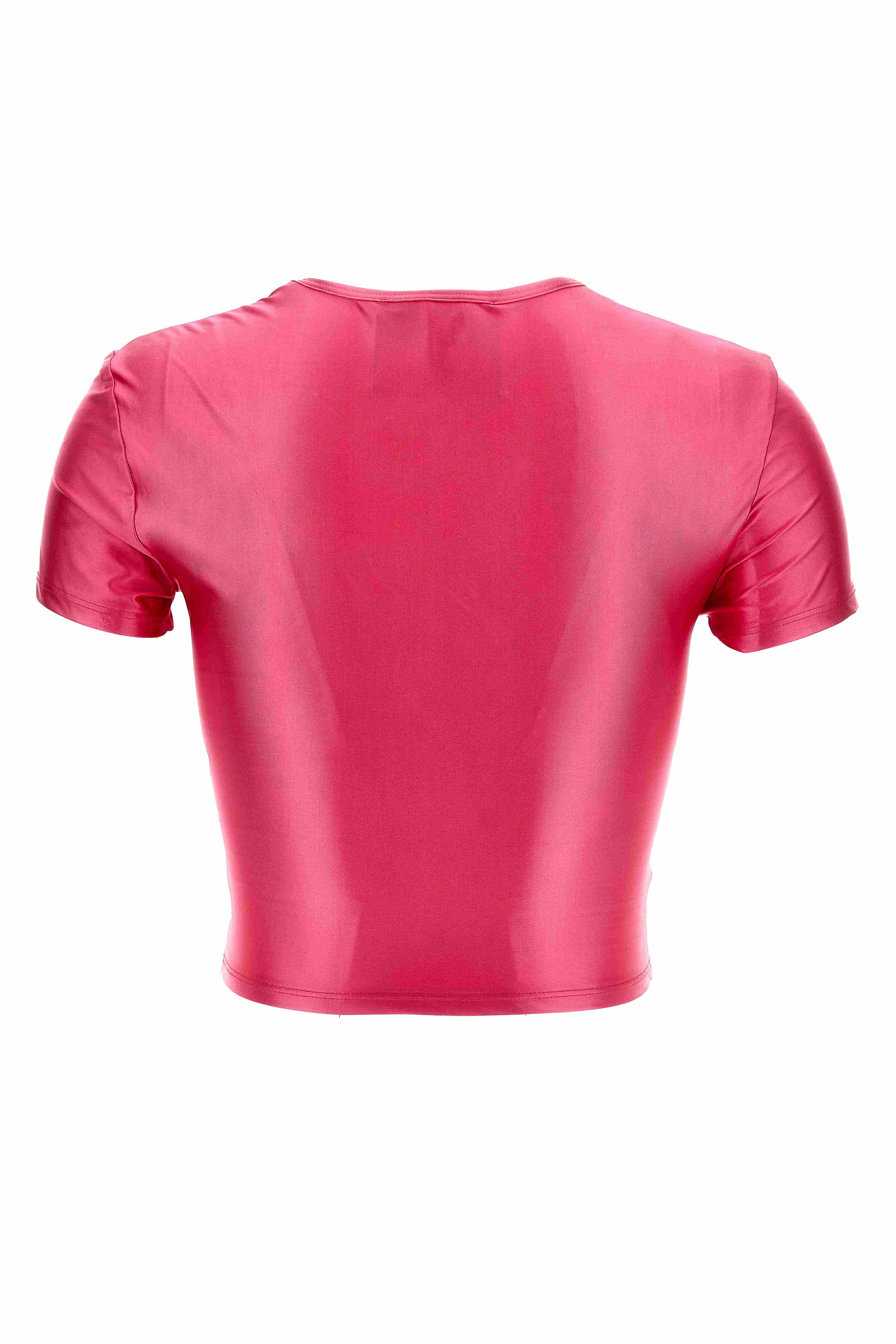 VERSACE JEANS COUTURE T-shirts and Polos Pink Poliammidica Elastam