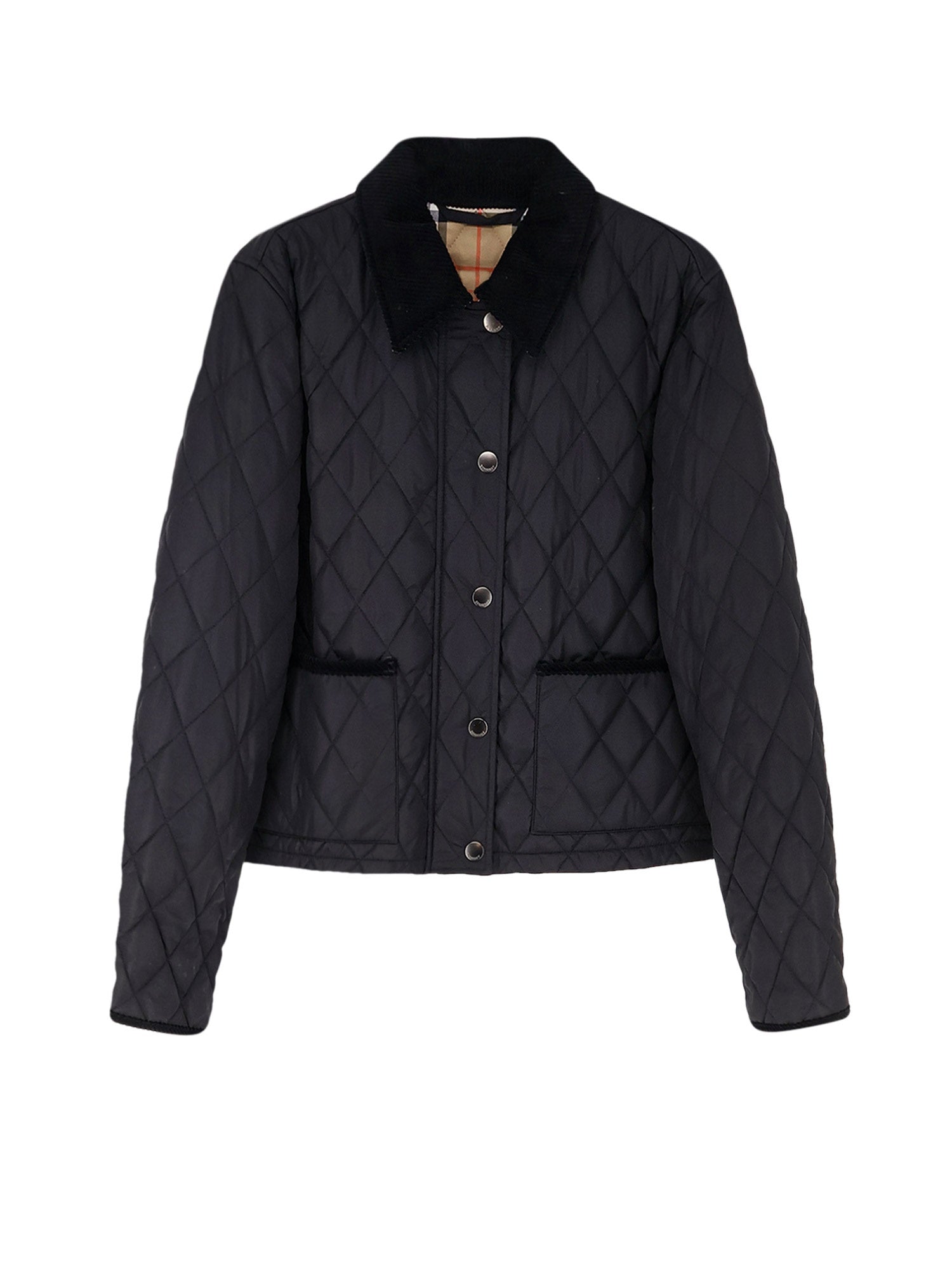 Burberry Jackets Black/sand Ip Check Poliammide