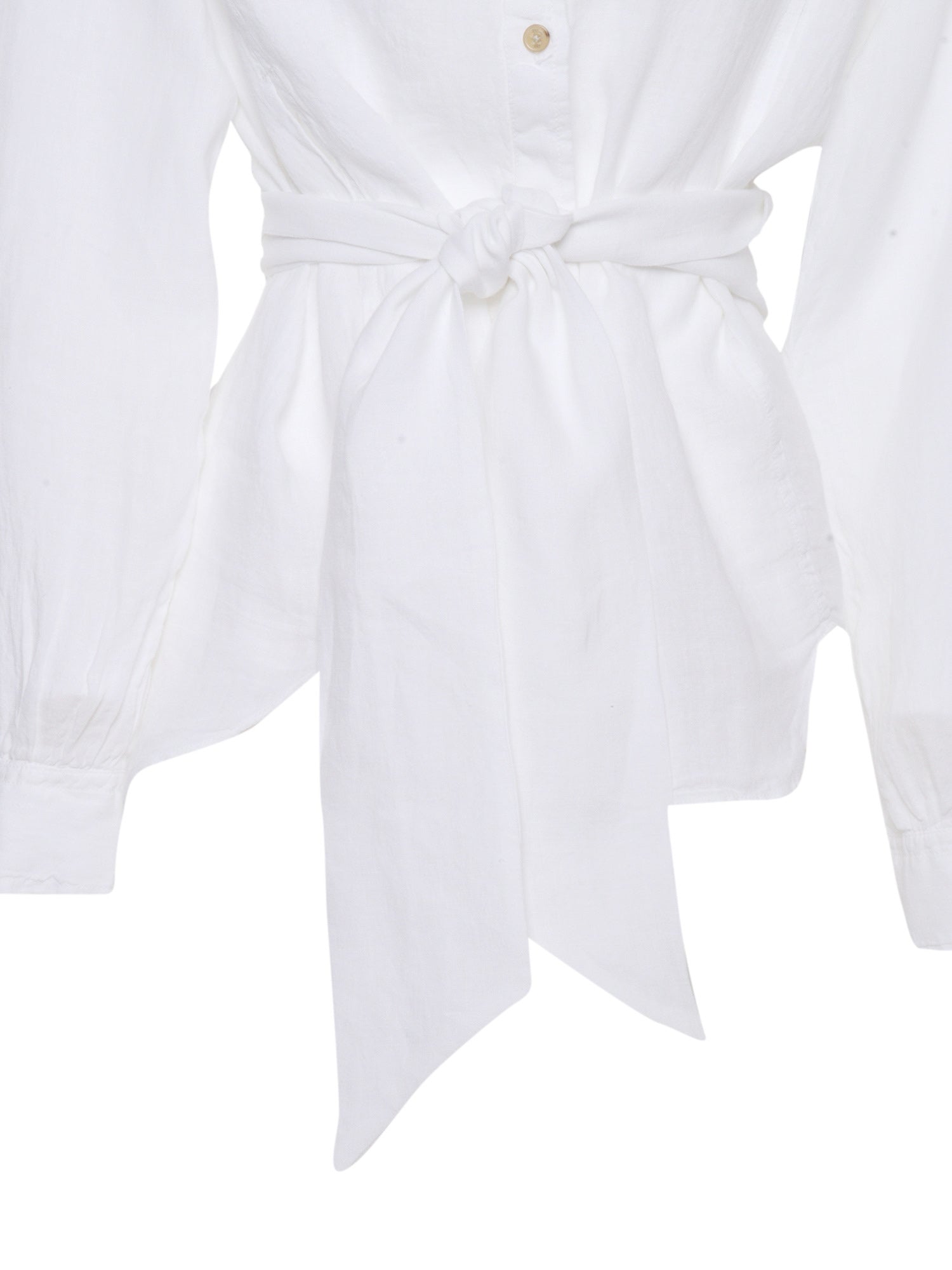 Shirt with bow White Linen