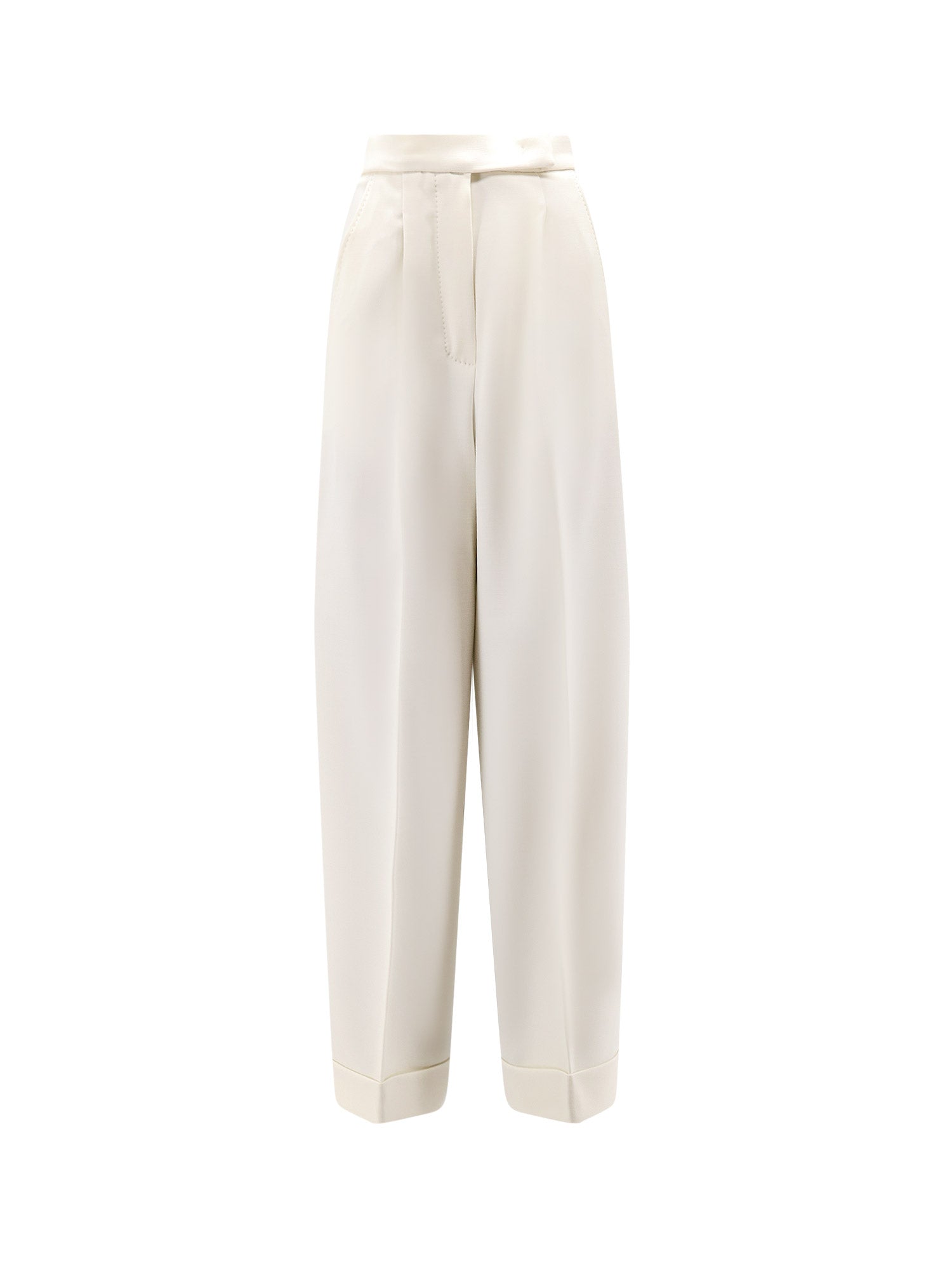 Max Mara RTW Bianco Avorio Lana Vergine Elastan