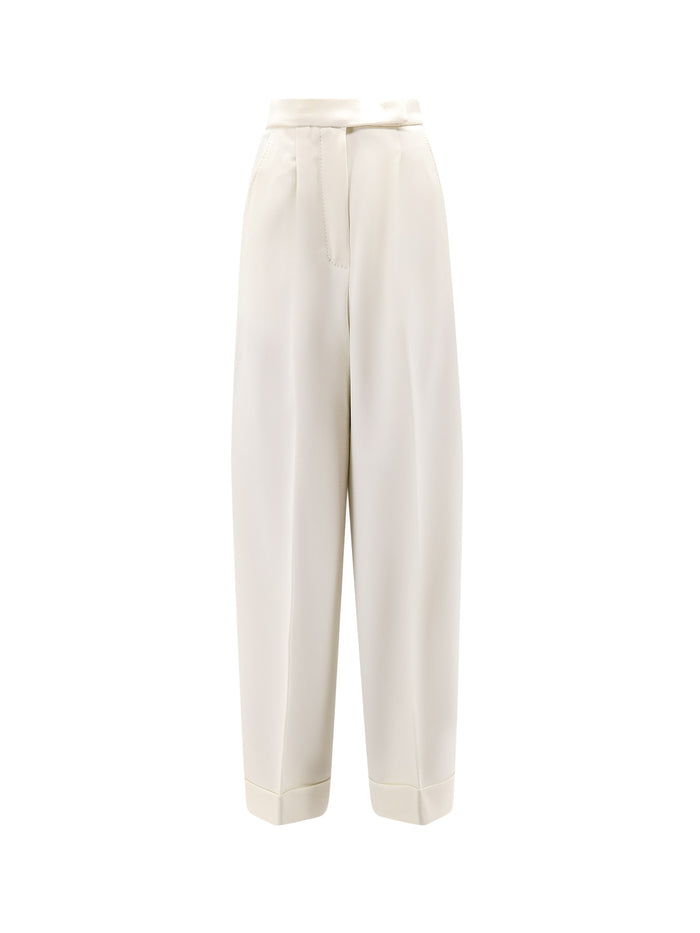 Max Mara RTW Bianco Avorio Lana Vergine Elastan