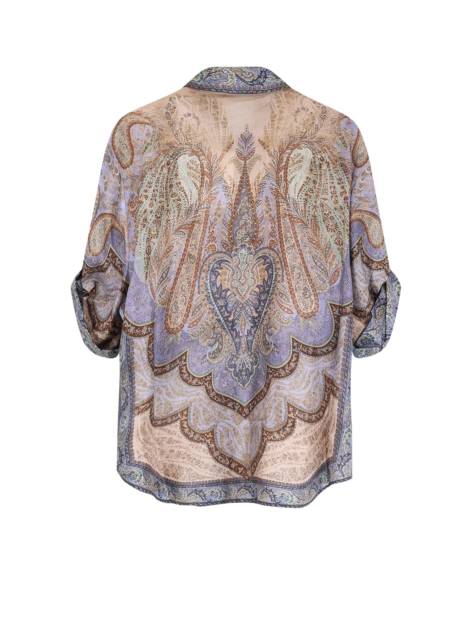 Zimmermann Shirts Tapestry Blue Multi Seta