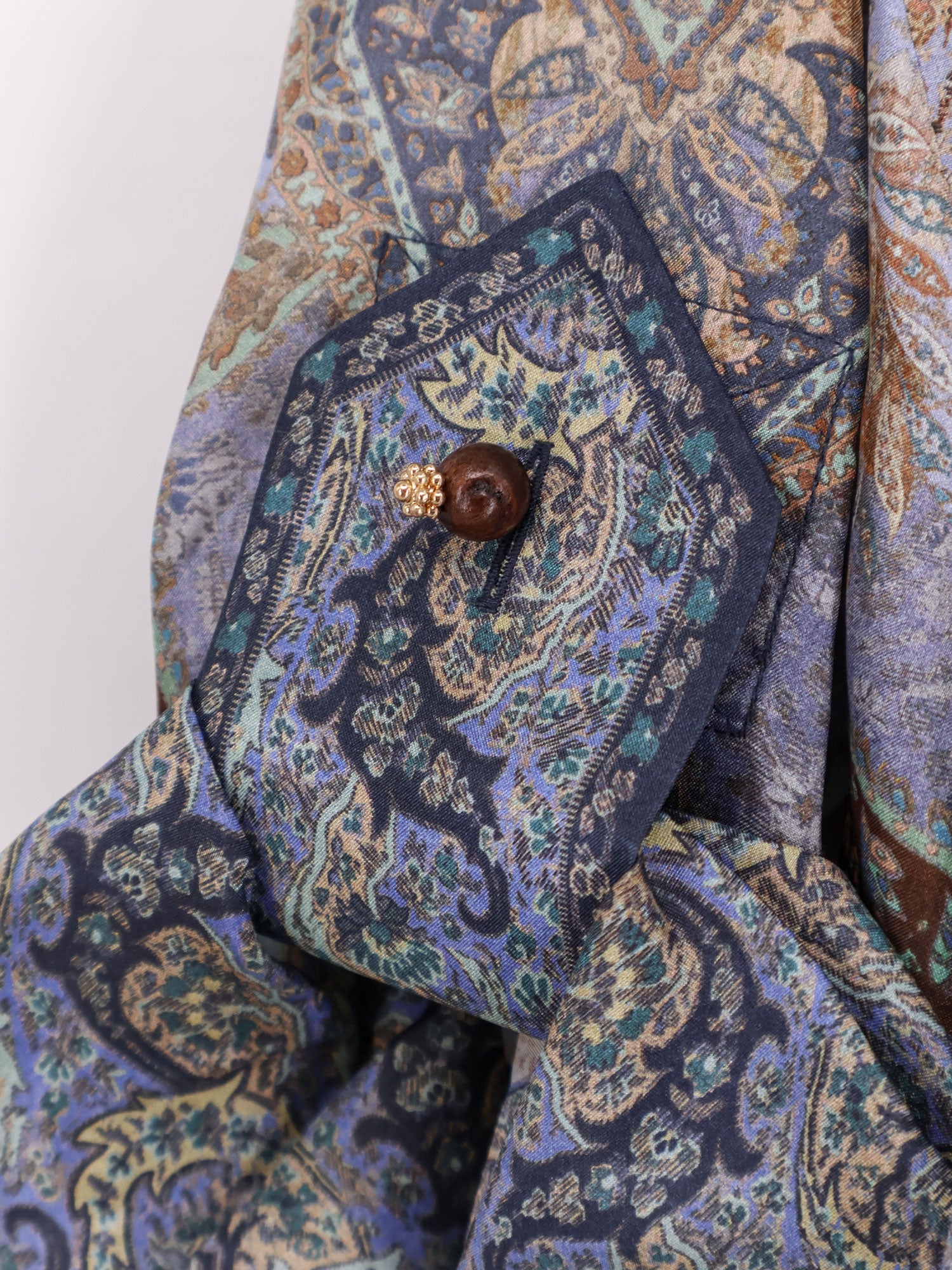 Zimmermann Shirts Tapestry Blue Multi Seta