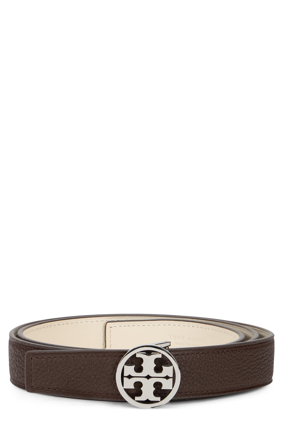 Belt Miller Reversible Dark Cocoa-Ivory Cocoa/ivory/silver Bovine Suede