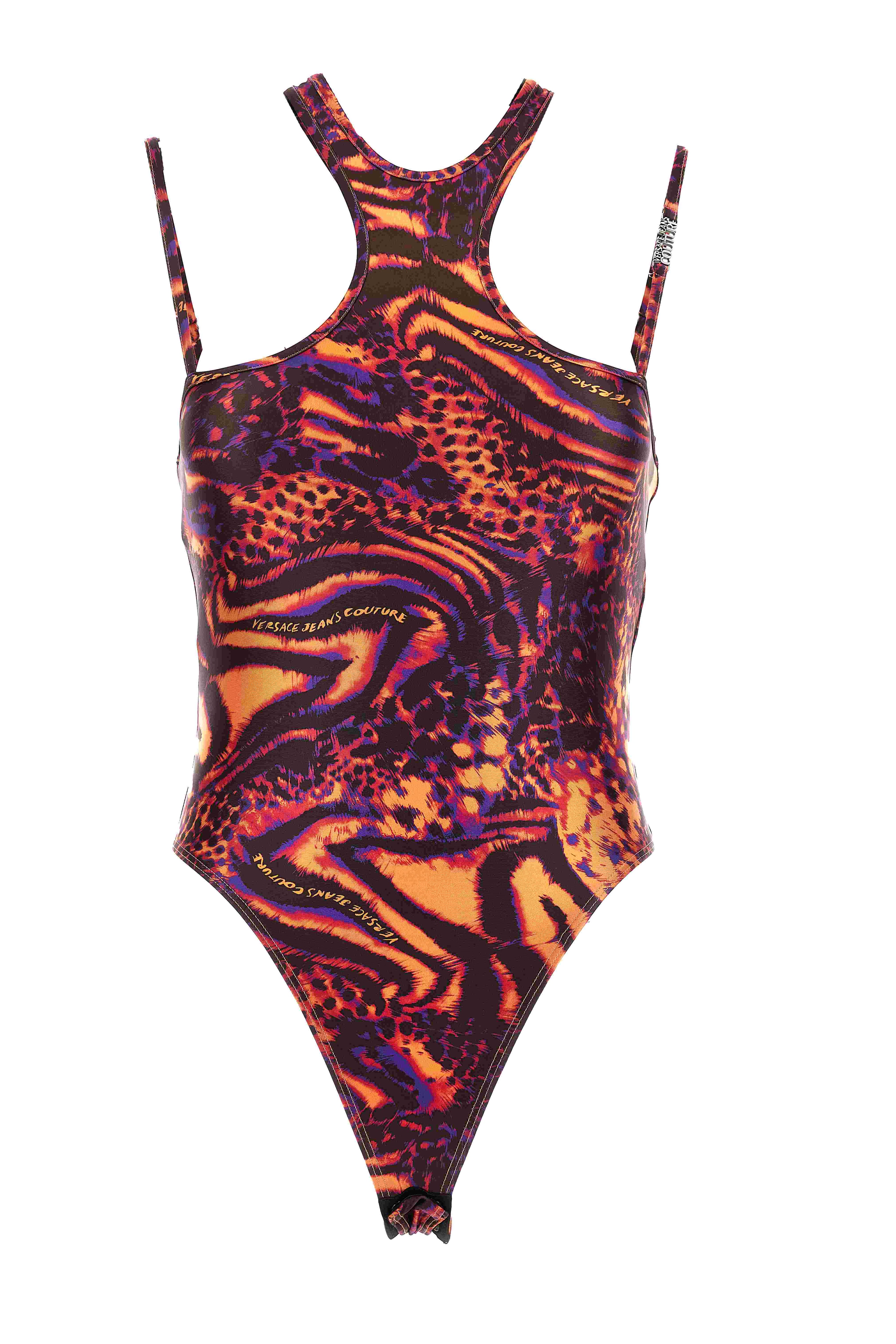 VERSACE JEANS COUTURE Top Red Poliammidica Elastam