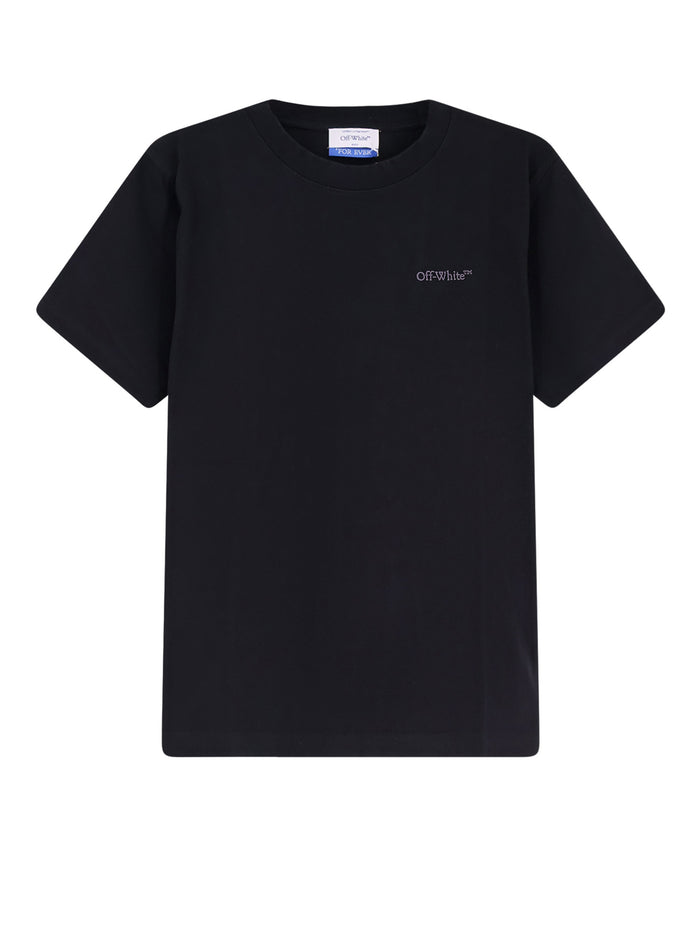Off White T-shirts and Polos Black - Anthracite Cotone