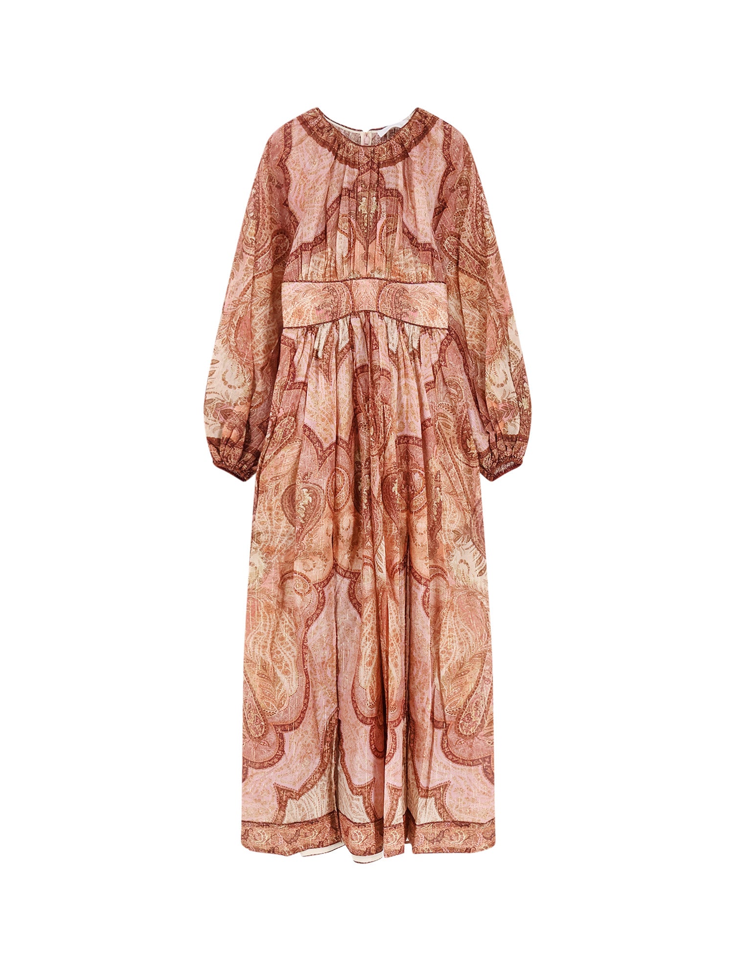 Zimmermann Dresses Tapestry Burgundy Multi Cotone