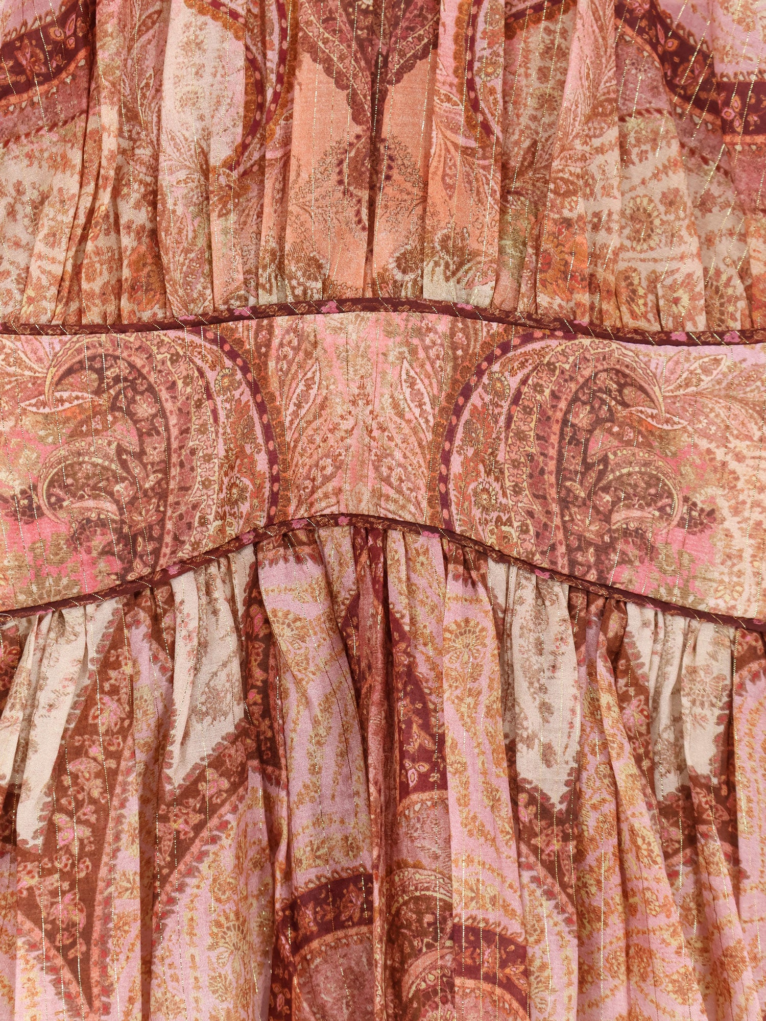 Zimmermann Dresses Tapestry Burgundy Multi Cotone