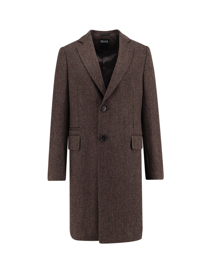 Zegna Coats Brown Lana Cashmere
