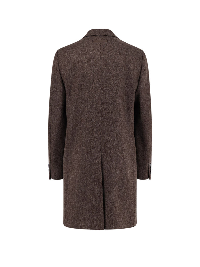 Zegna Coats Brown Lana Cashmere